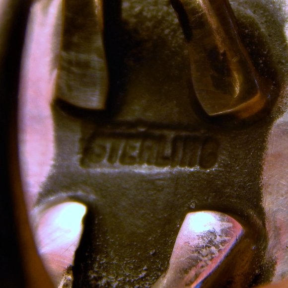 Vintage  Beautiful Semi Precious Stone 925  Ring - Picture 7 of 8